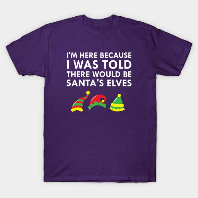 I Was Told There Would Be Santa's Elves Christmas Elf T-Shirt by FlashMac